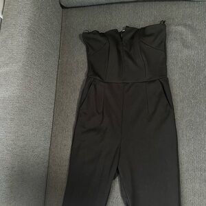 Fashion Nova Strapless Black Jumpsuit